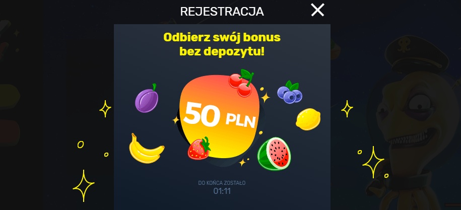 W SlottyWay odbierzesz bonus za samą rejestrację w postaci 50 PLN
